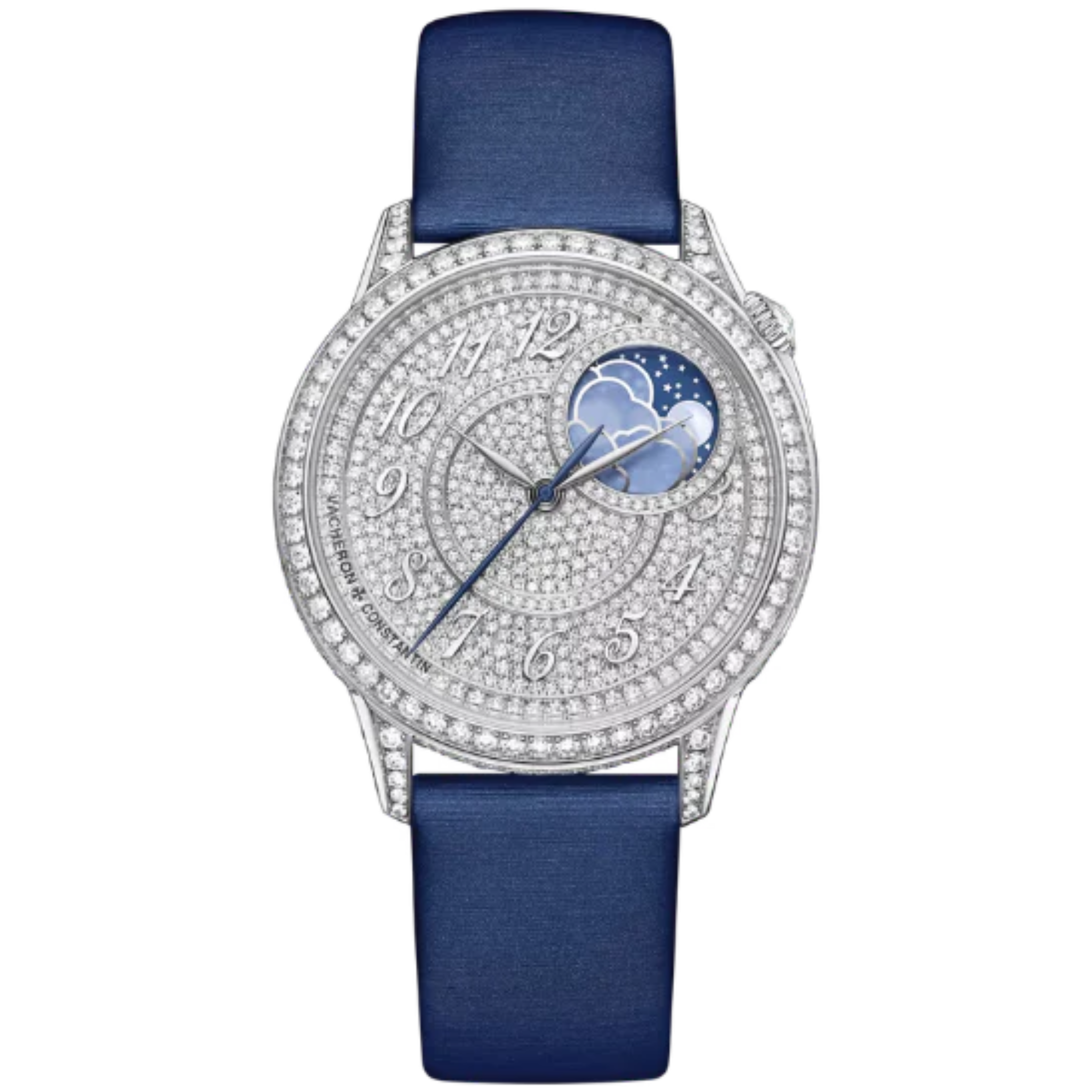 EGERIE MOON PHASE 37 MM 18K WHITE GOLD WITH 18K WHITE GOLD DIAL - Vacheron Constantin