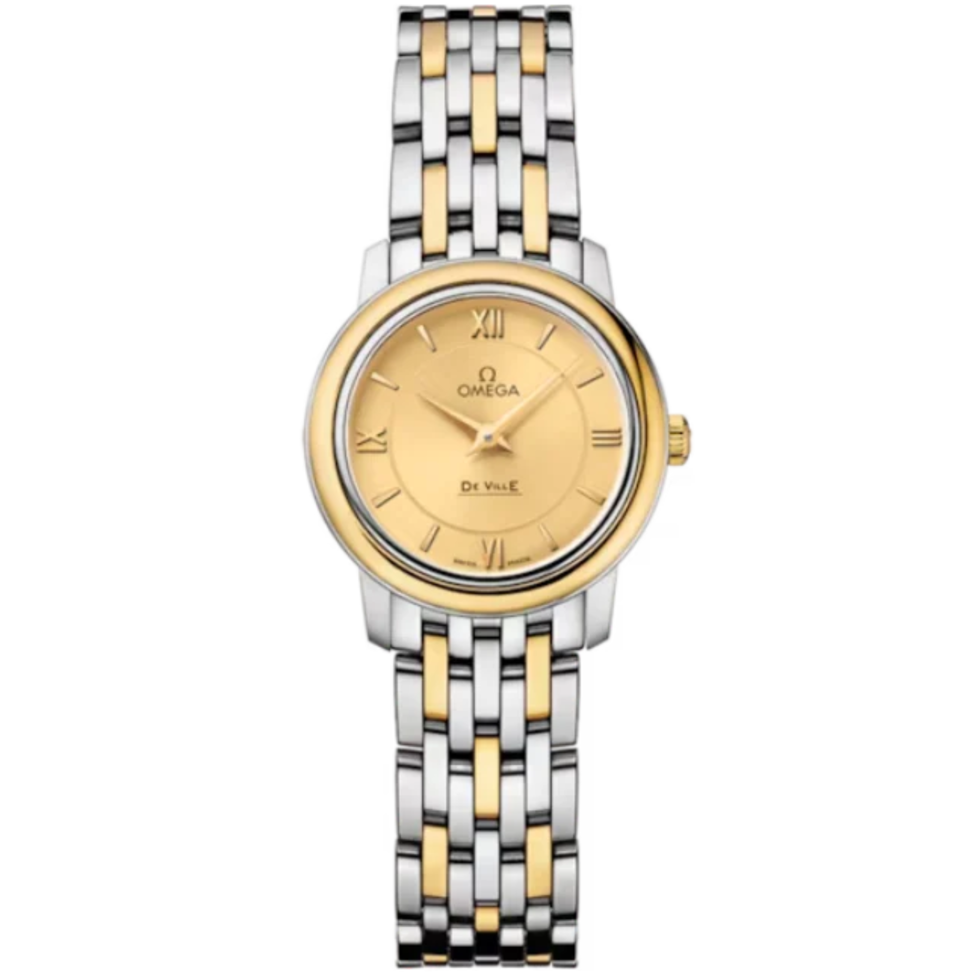 DE VILLE PRESTIGE 24 MM STAINLESS STEEL - YELLOW WITH YELLOW DIAL - Omega