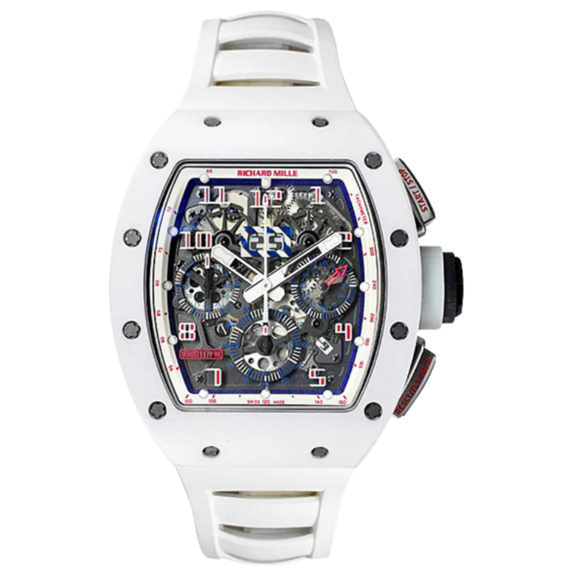 RM 011 "Asia Edition" White Ceramic x Black NTPT Sides - Richard Mille