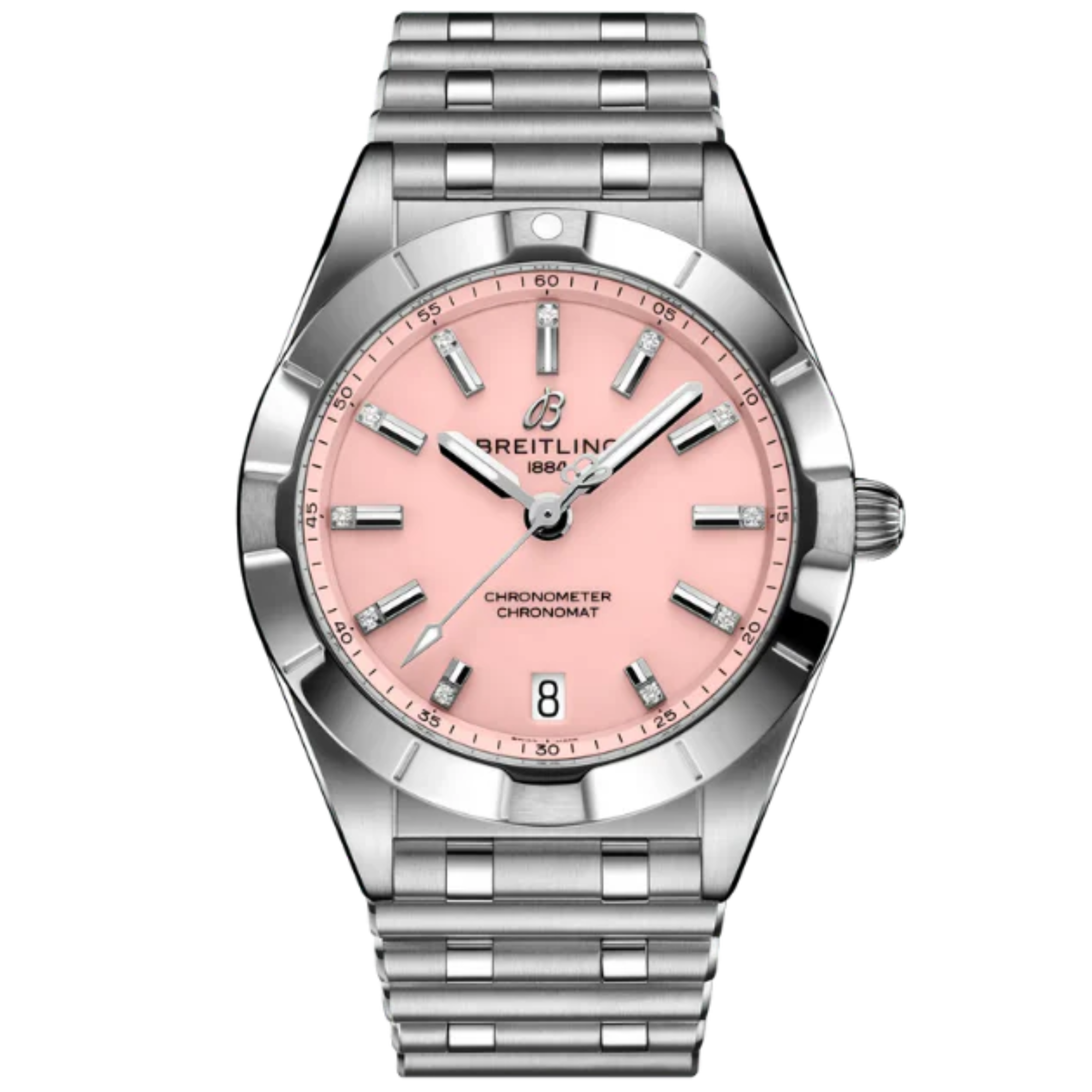 CHRONOMAT 32 MM STAINLESS STEEL WITH PINK DIAL - Breitling