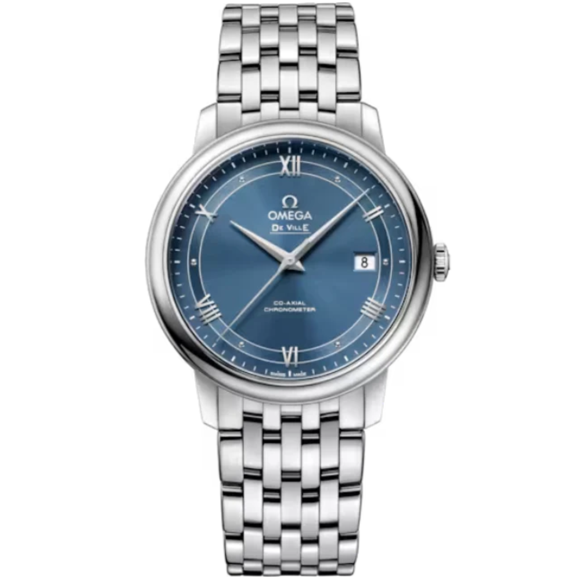 DE VILLE PRESTIGE 39 MM STAINLESS STEEL WITH BLUE DIAL - Omega