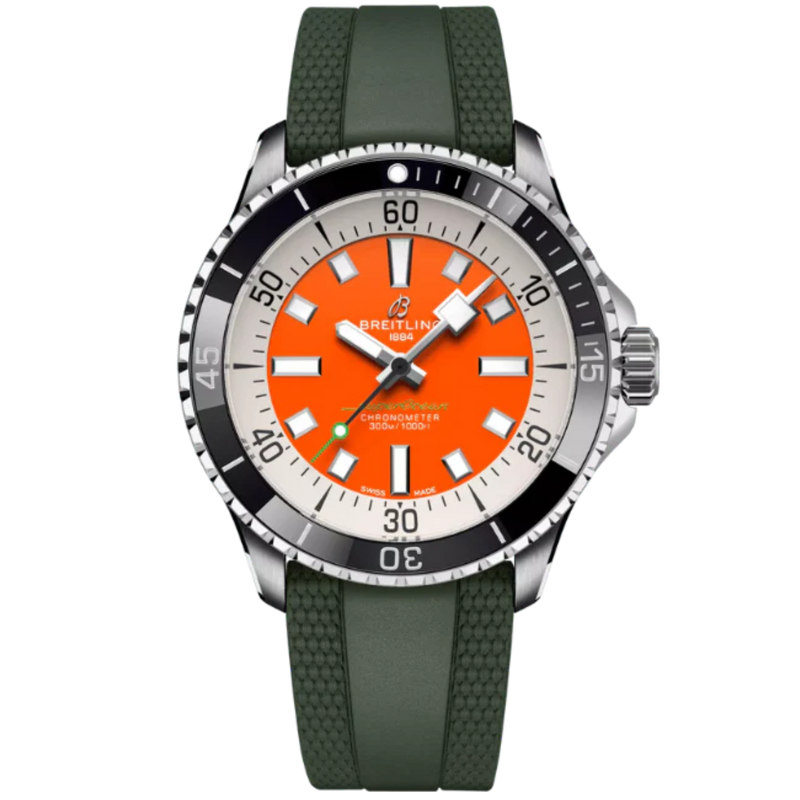 SUPEROCEAN AUTOMATIC KELLY SLATER 42 MM STAINLESS STEEL WITH ORANGE DIAL - Breitling