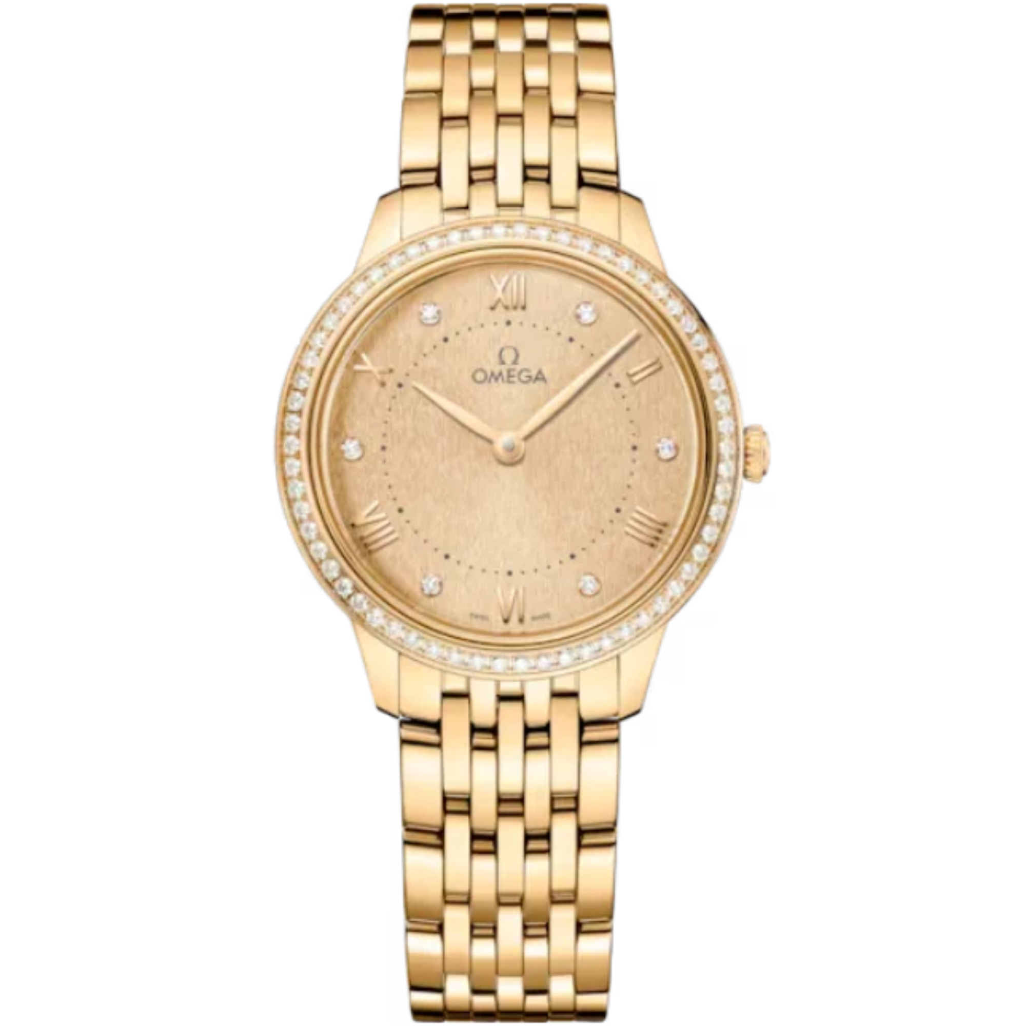 DE VILLE PRESTIGE 30 MM YELLOW GOLD WITH YELLOW DIAL - Omega
