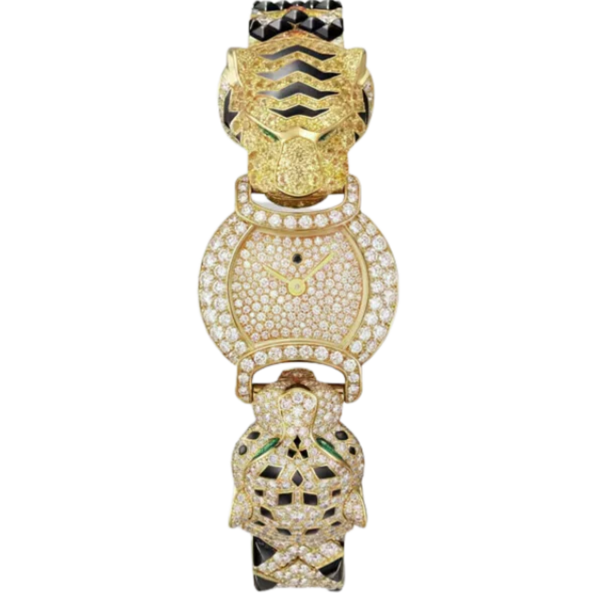 INDOMPTABLES DE CARTIER TIGER MOTIF 22 MM 18K YELLOW GOLD WITH YELLOW GOLD DIAL - Cartier
