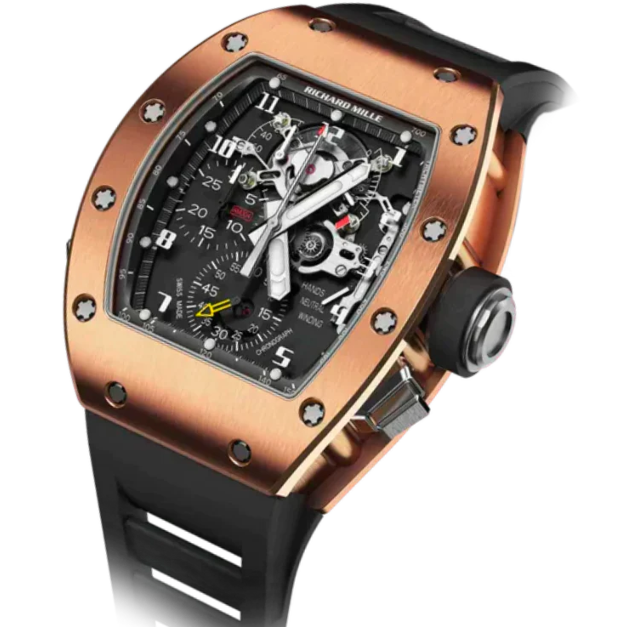 RM 004-V1 Split-Seconds Chronograph Rubber Strap Yellow Gold Case - Richard Mille