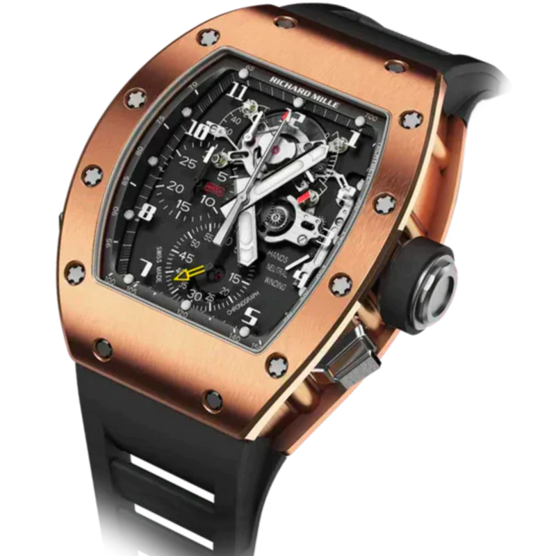 RM 004-V1 Split-Seconds Chronograph Rubber Strap Yellow Gold Case - Richard Mille
