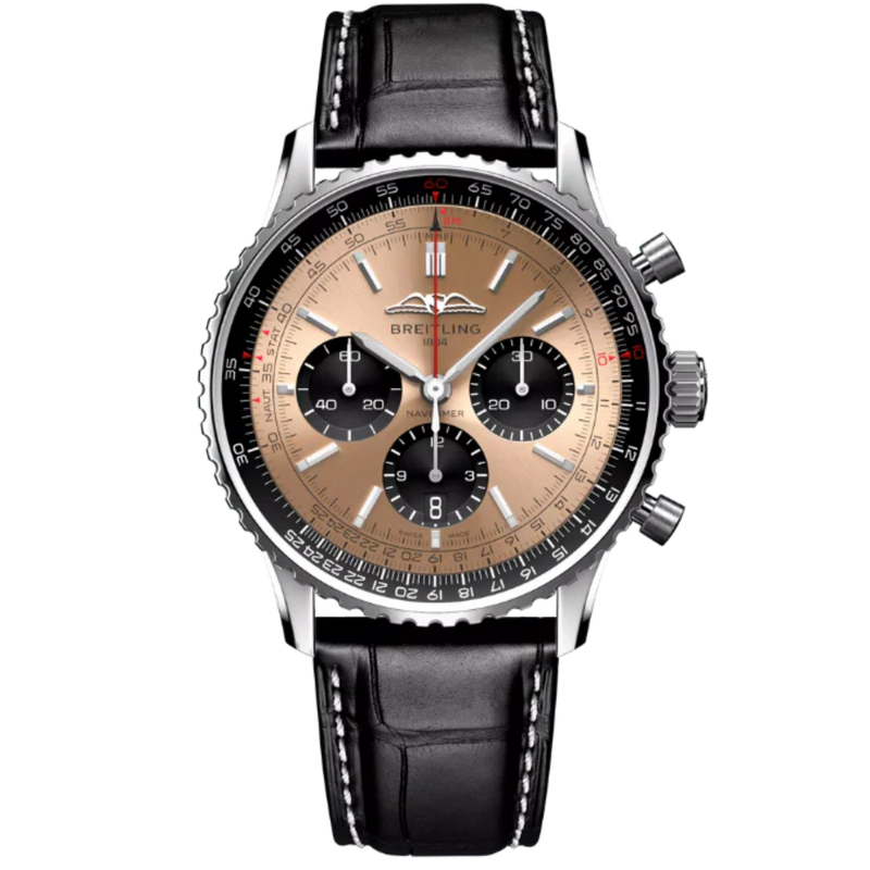 NAVITIMER B01 CHRONOGRAPH 43 MM STAINLESS STEEL WITH COPPER DIAL - Breitling