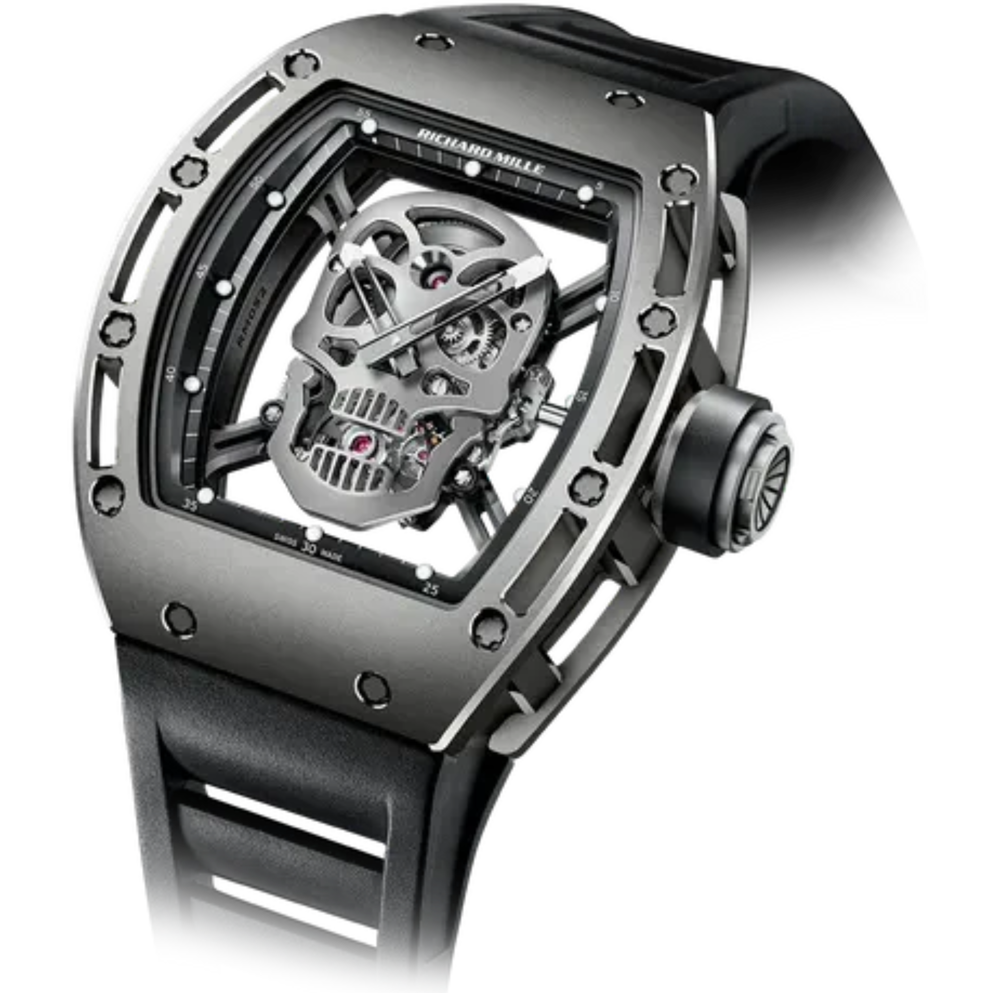 RM 052 Skull Tourbillon Limited Edition Rubber Strap Titanium Case - Richard Mille