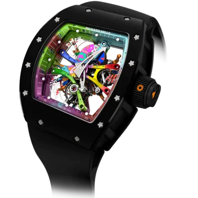 RM 68-01 Tourbillon Cyril Kongo Automatic Black Rubber Strap Ceramic Case - Richard Mille