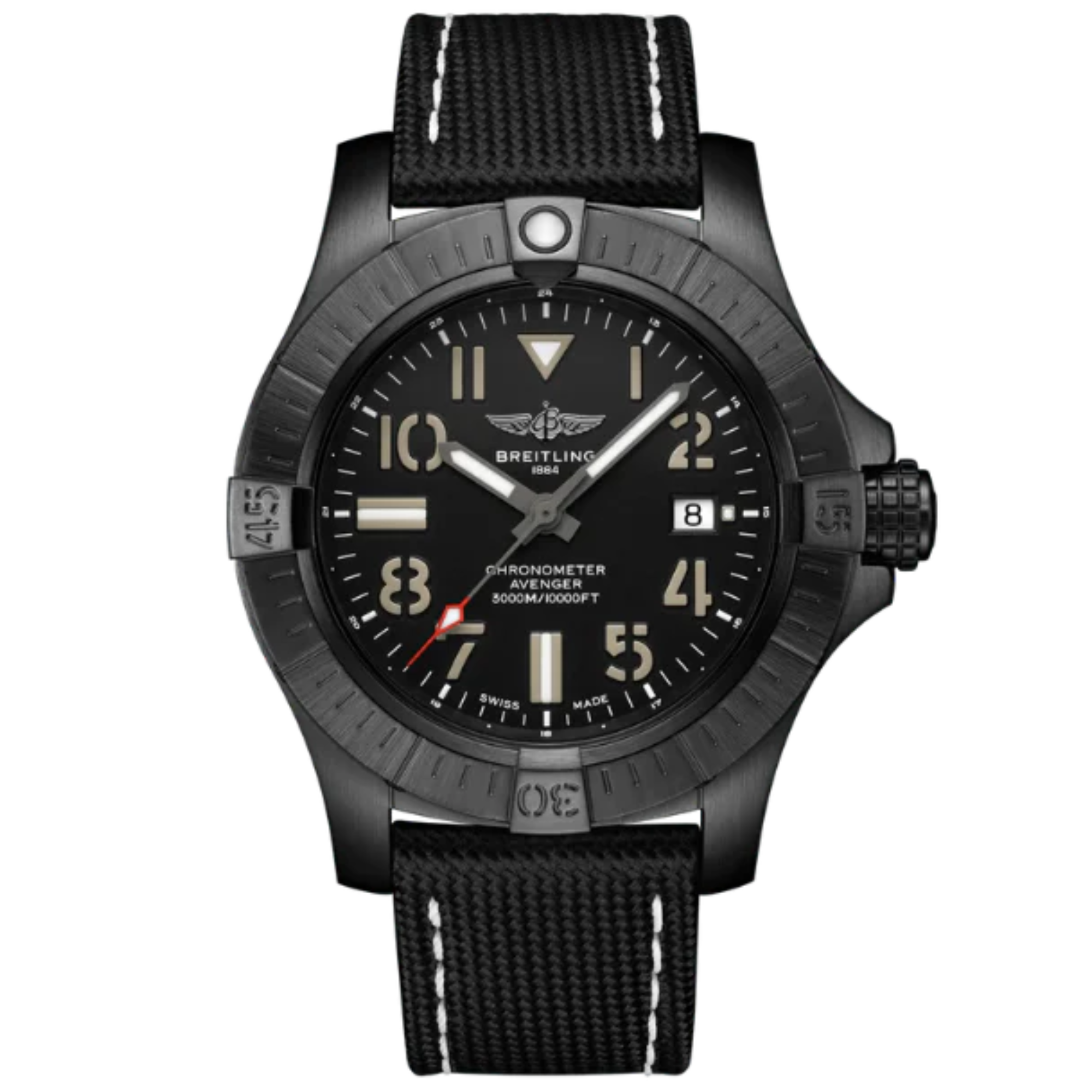 AVENGER AUTOMATIC SEAWOLF NIGHT MISSION 45 MM DLC-COATED TITANIUM WITH BLACK DIAL - Breitling