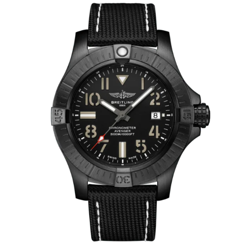 AVENGER AUTOMATIC SEAWOLF NIGHT MISSION 45 MM DLC-COATED TITANIUM WITH BLACK DIAL - Breitling