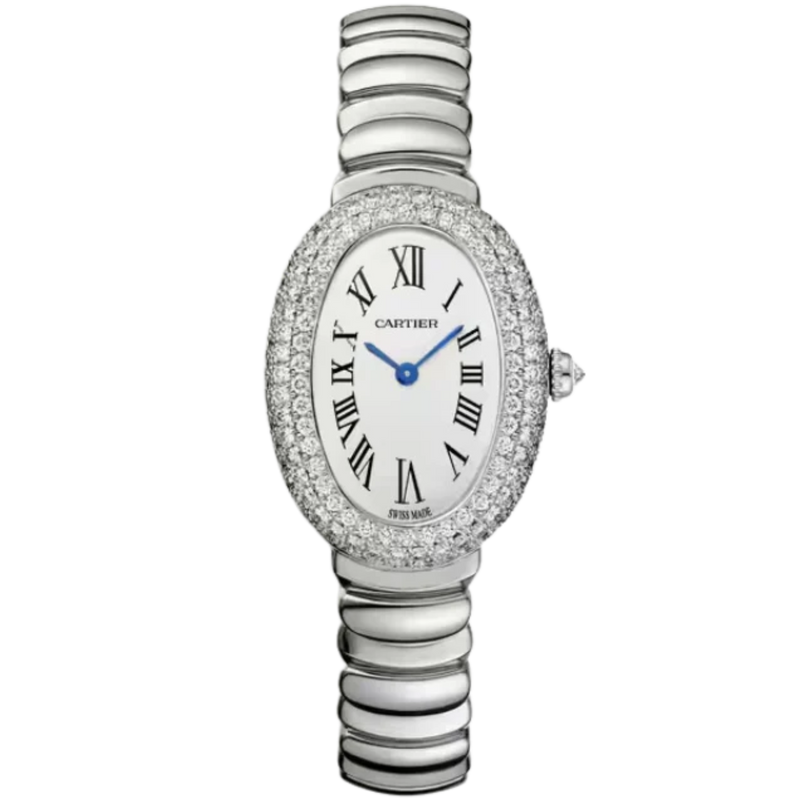 BAIGNOIRE DE CARTIER 31 MM 18K WHITE GOLD WITH SILVER DIAL - Cartier