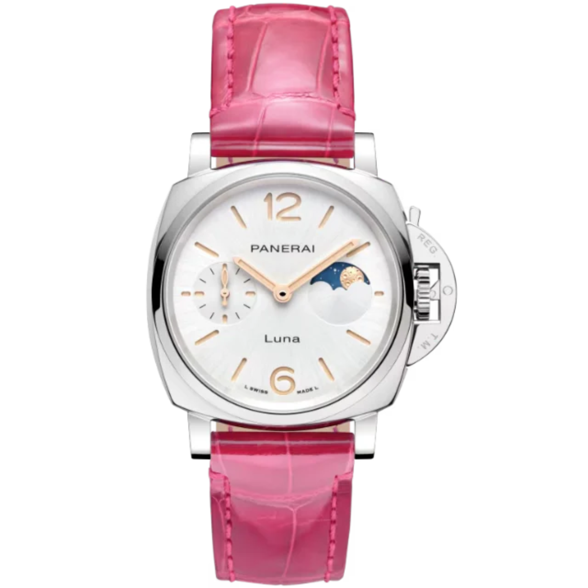 LUMINOR DUE LUNA PAM01180 38 MM STAINLESS STEEL WITH WHITE DIAL - Panerai