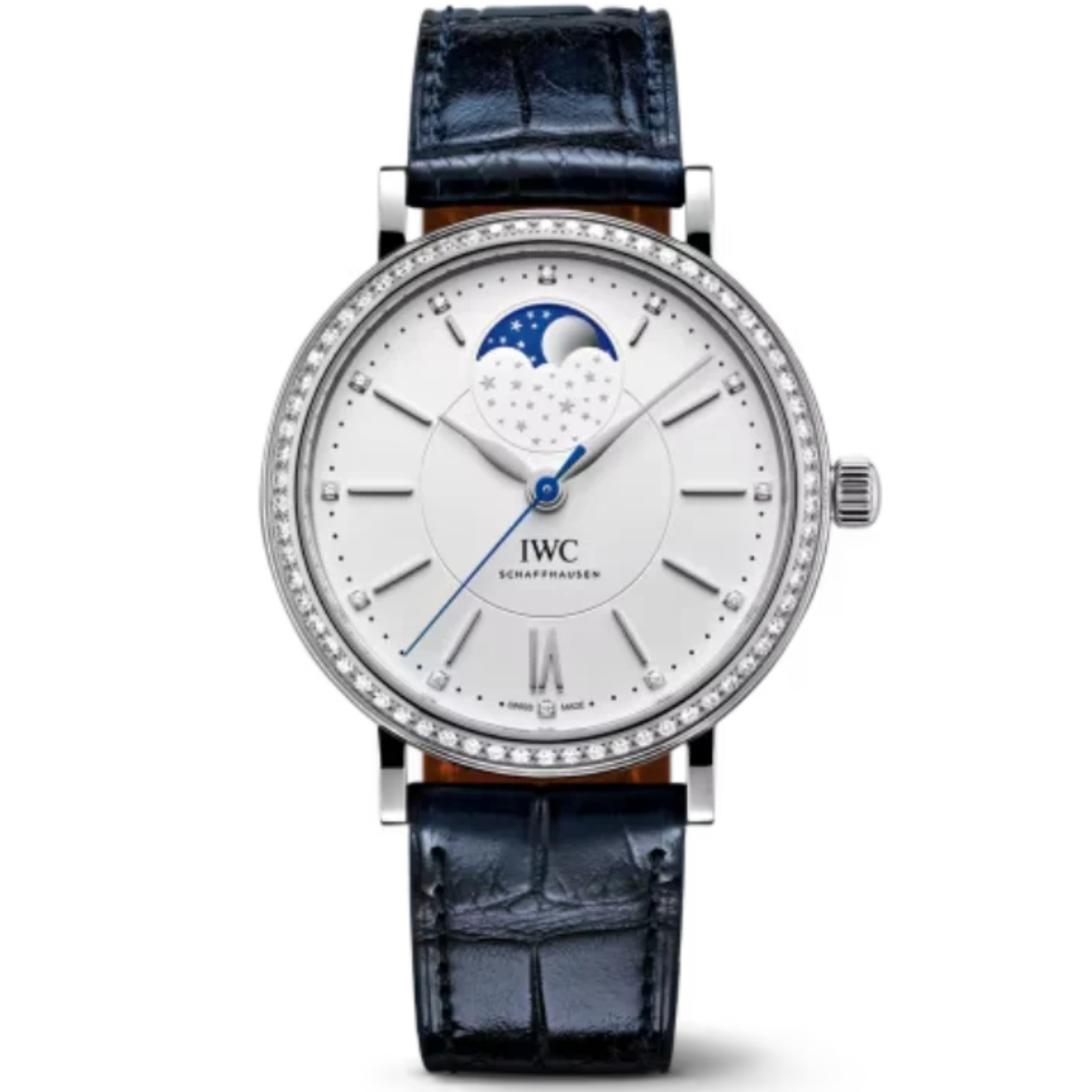 PORTOFINO AUTOMATIC MOON PHASE 37 MM STAINLESS STEEL WITH WHITE DIAL - IWC