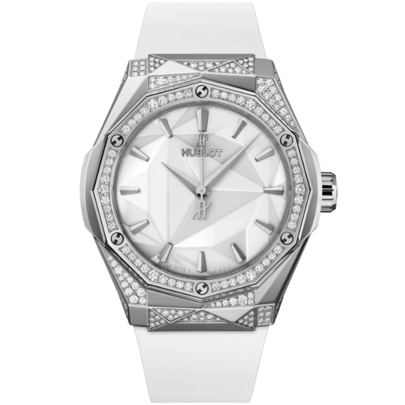 CLASSIC FUSION 40 MM ORLINSKI TITANIUM WHITE ALTERNATIVE PAVÉ - Hublot