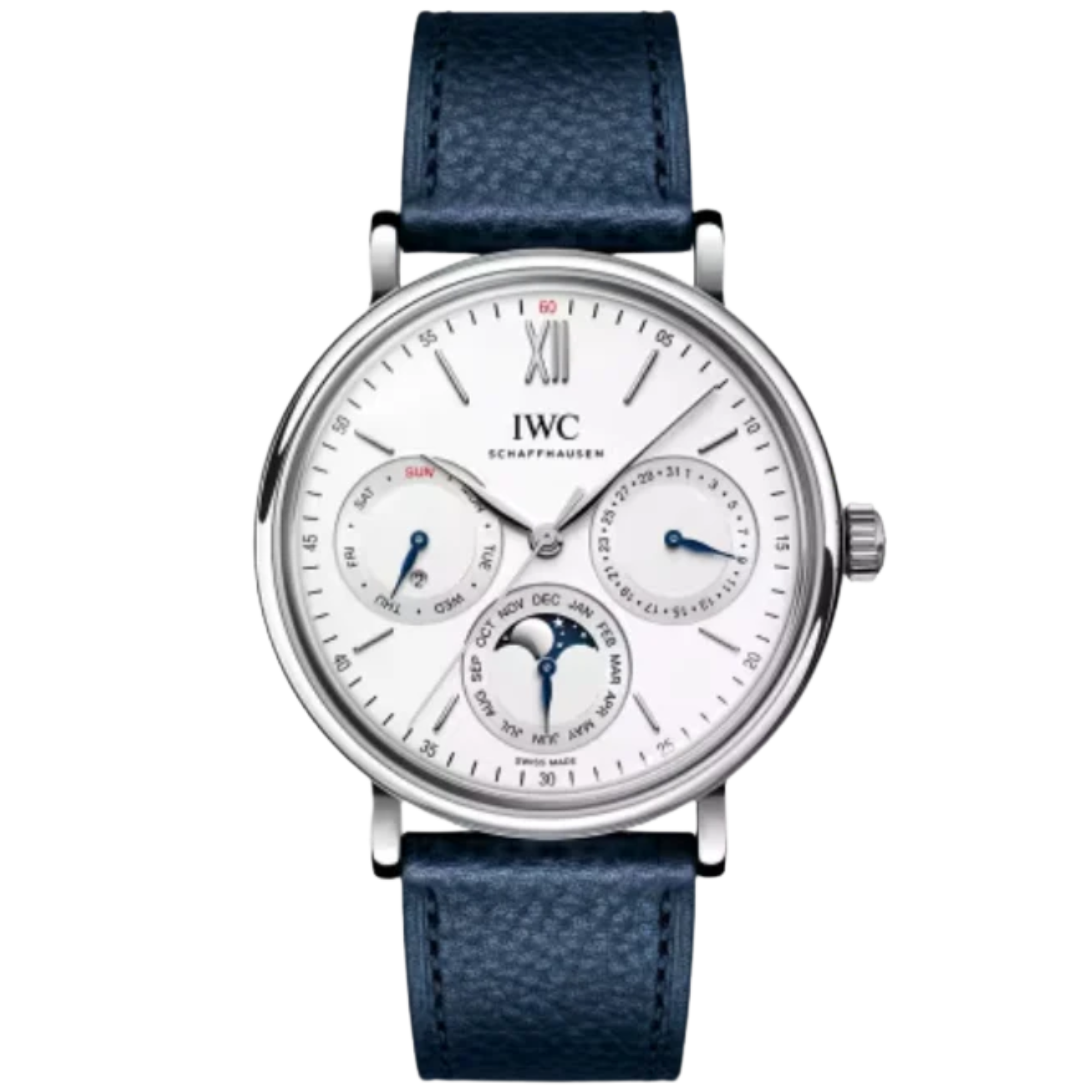 PORTOFINO PERPETUAL CALENDAR 40 MM STAINLESS STEEL WITH WHITE DIAL - IWC