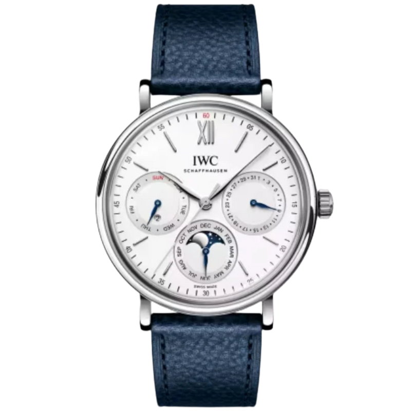 PORTOFINO PERPETUAL CALENDAR 40 MM STAINLESS STEEL WITH WHITE DIAL - IWC
