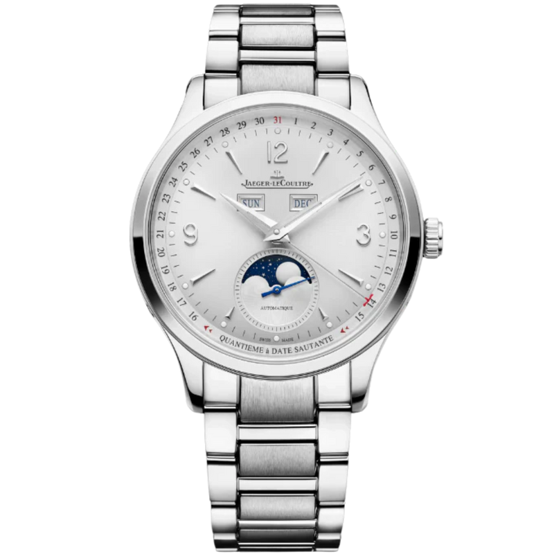 MASTER CONTROL CALENDAR 40 MM STAINLESS STEEL WITH SILVER GREY, SUNRAY BRUSHED DIAL - Jaeger-LeCoultre