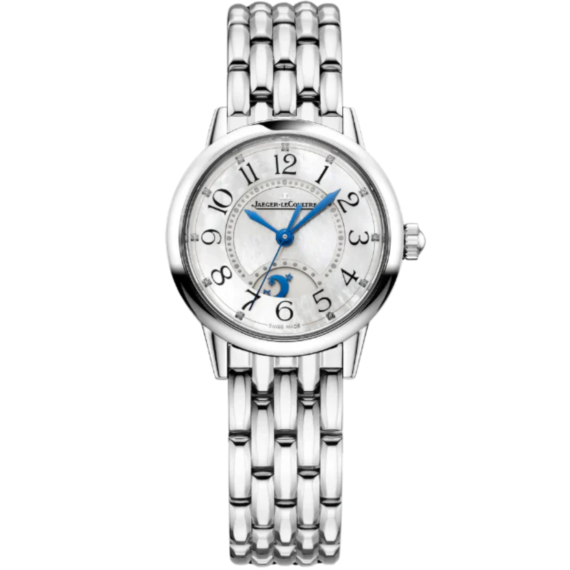 RENDEZ-VOUS CLASSIC NIGHT & DAY 29 MM STAINLESS STEEL WITH SILVER GREY AND MOTHER OF PEARL DIAL - Jaeger-LeCoultre