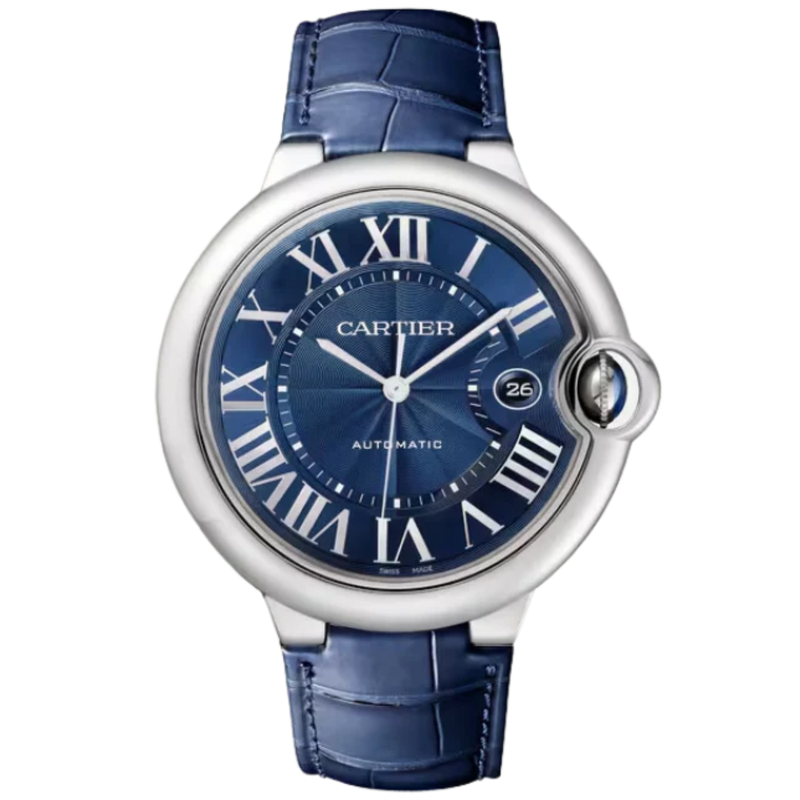 BALLON BLEU DE CARTIER 42 MM STAIN LESS STEEL WITH BLUE GUILLOCHE DIAL - Cartier
