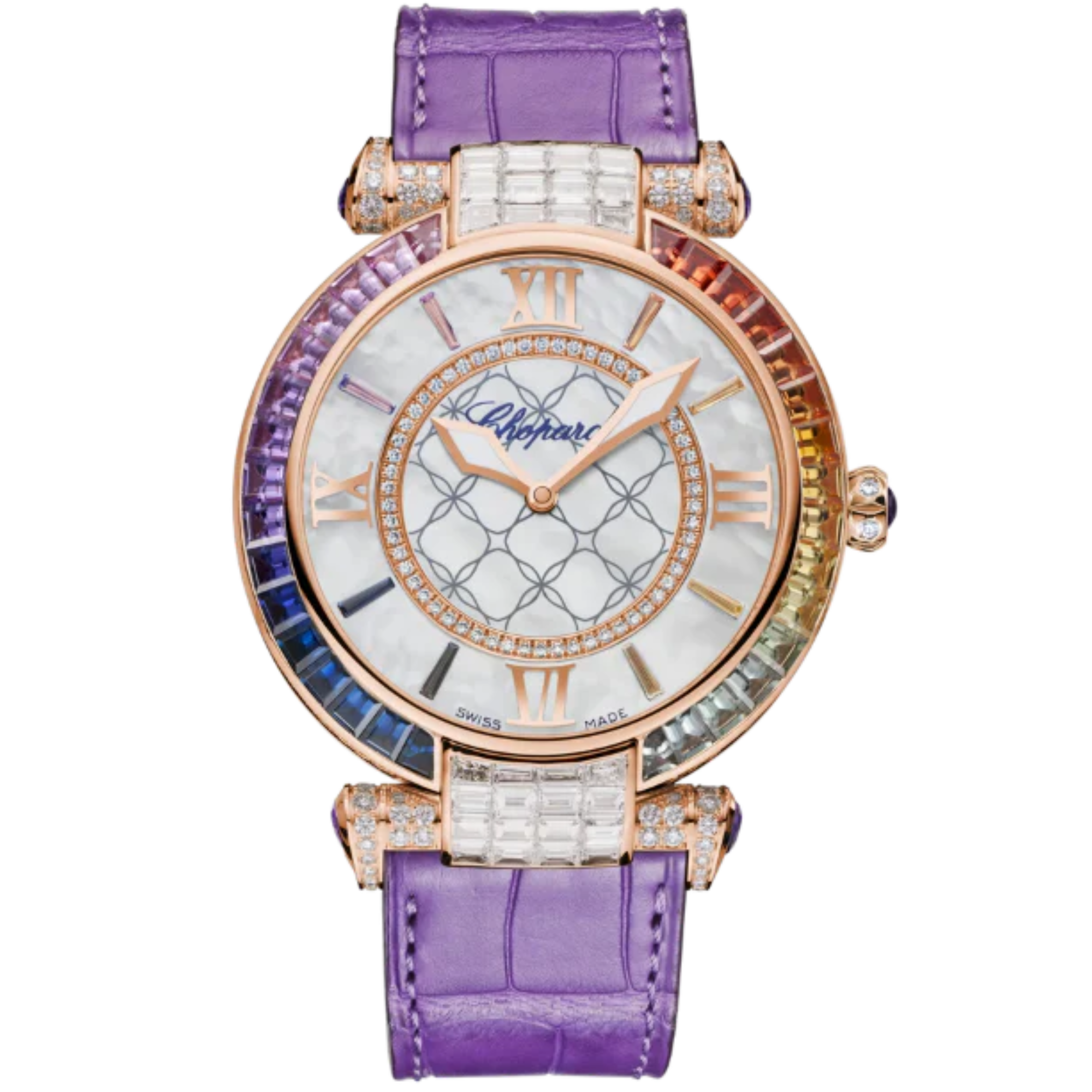 IMPERIALE JOAILLERIE RAINBOW 36 MM ETHICAL ROSE GOLD WITH MOTHER OF PEARL DIAL - Chopard