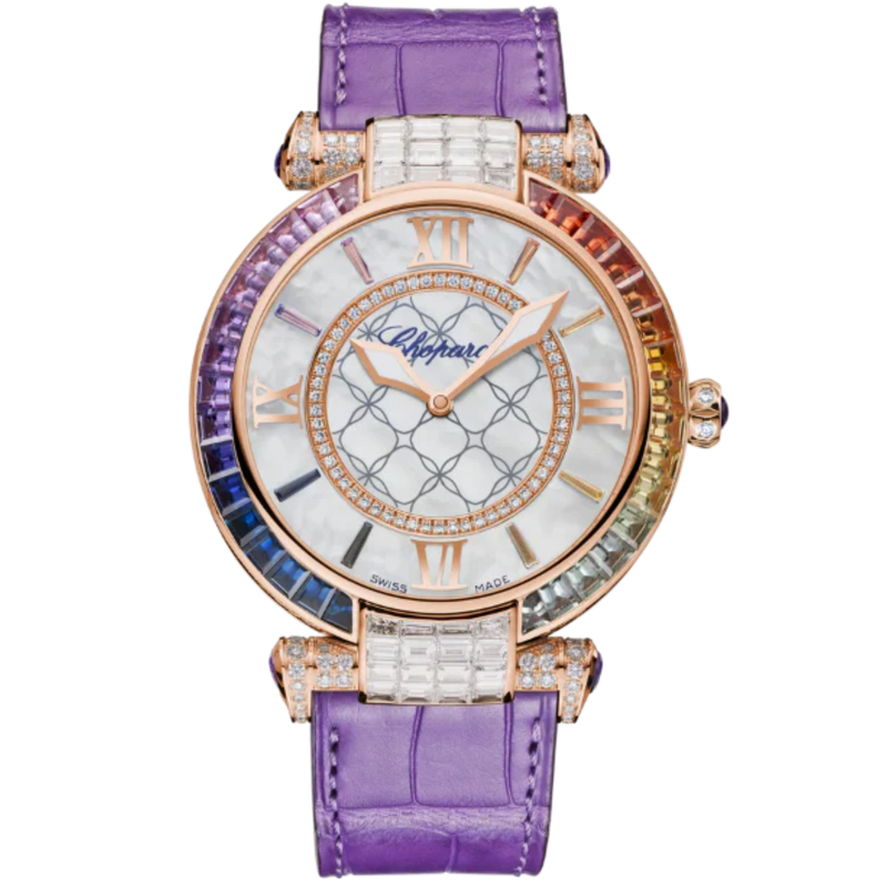 IMPERIALE JOAILLERIE RAINBOW 36 MM ETHICAL ROSE GOLD WITH MOTHER OF PEARL DIAL - Chopard