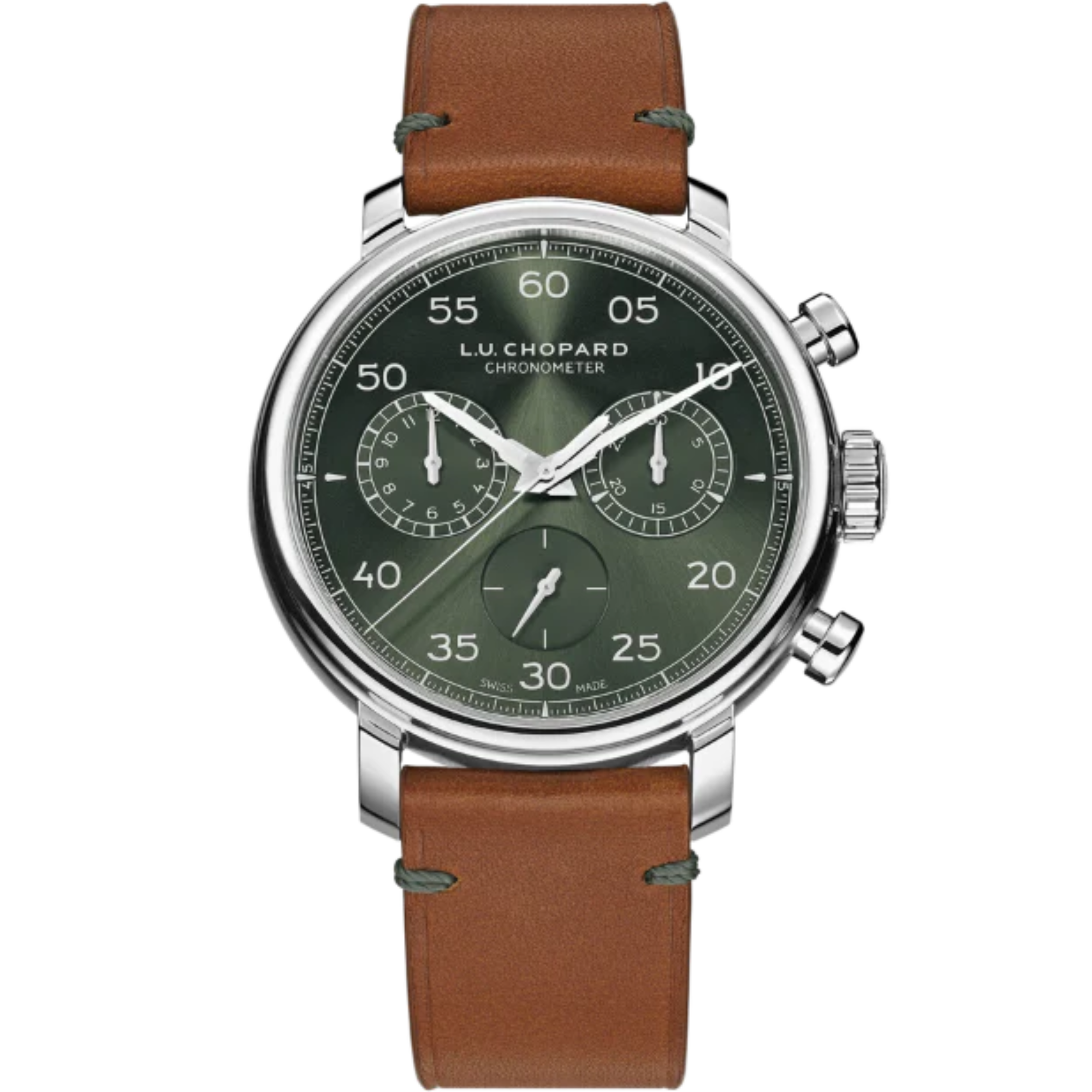 L.U.C 1963 HERITAGE CHRONOGRAPH 42 MM LUCENT STEEL™ WITH GREEN DIAL - Chopard