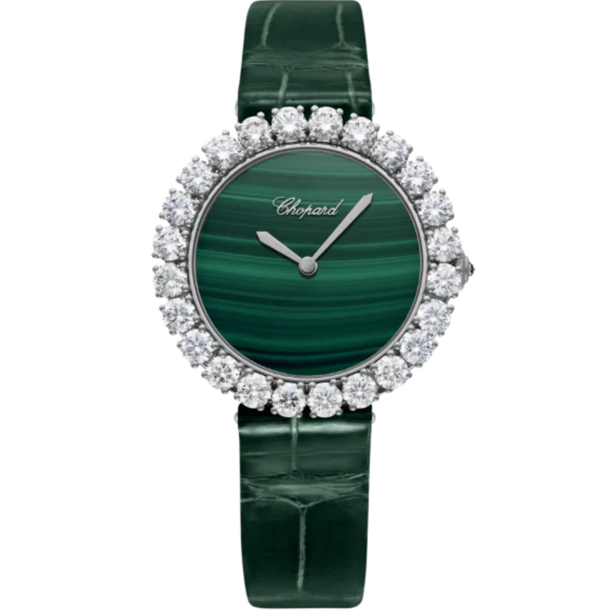 L'HEURE DU DIAMANT VINTAGE 36 MM ETHICAL WHITE GOLD WITH GREEN DIAL - Chopard