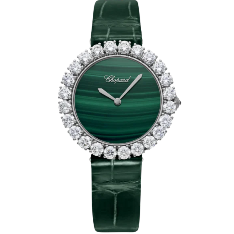 L'HEURE DU DIAMANT VINTAGE 36 MM ETHICAL WHITE GOLD WITH GREEN DIAL - Chopard