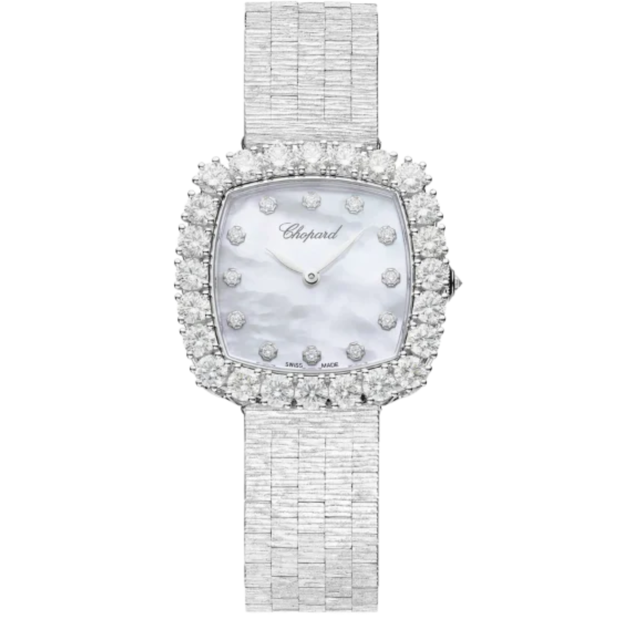 L'HEURE DU DIAMANT 30 MM ETHICAL WHITE GOLD WITH MOTHER OF PEARL DIAL - Chopard
