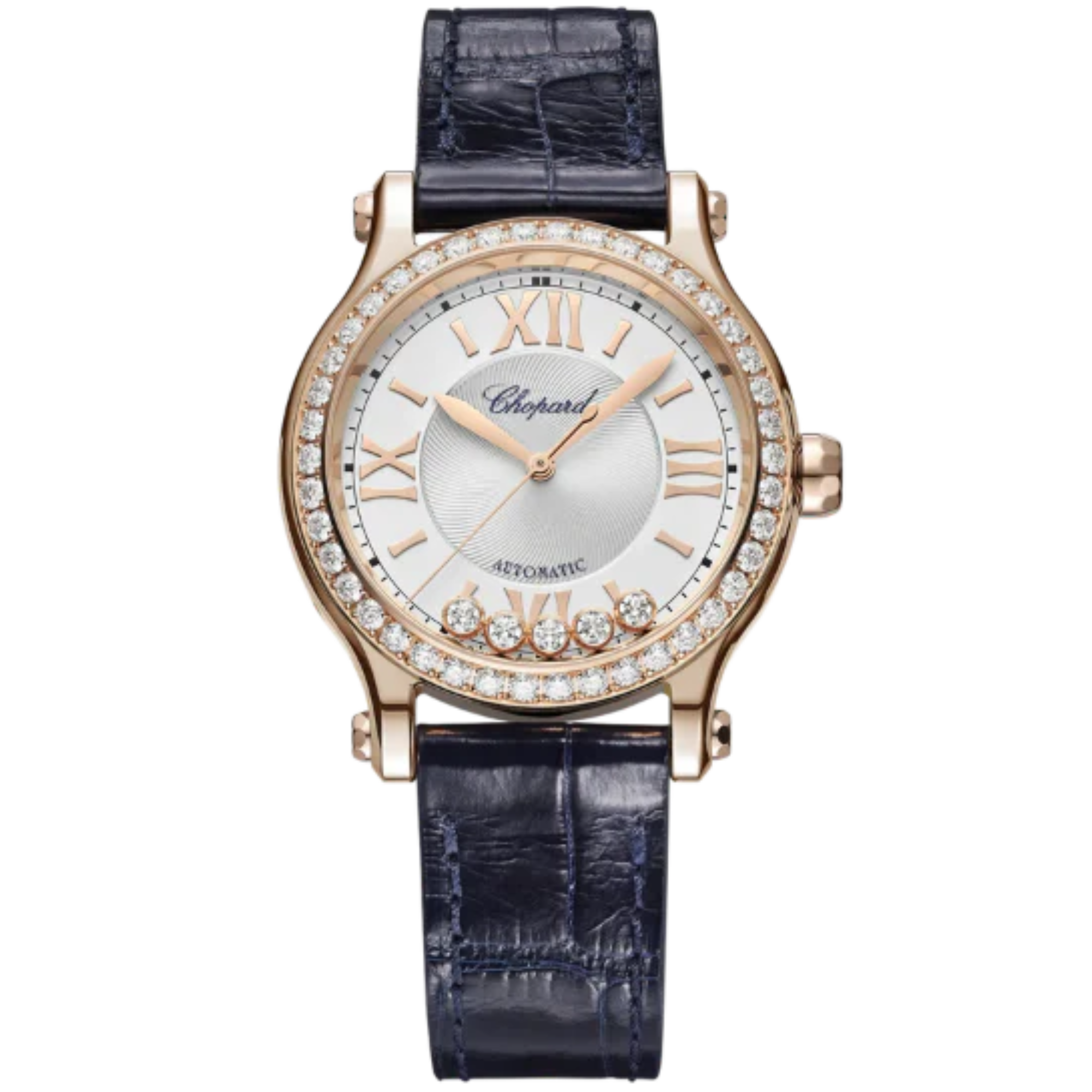 HAPPY SPORT 33 MM ETHICAL ROSE GOLD WITH SILVER DIAL - Chopard