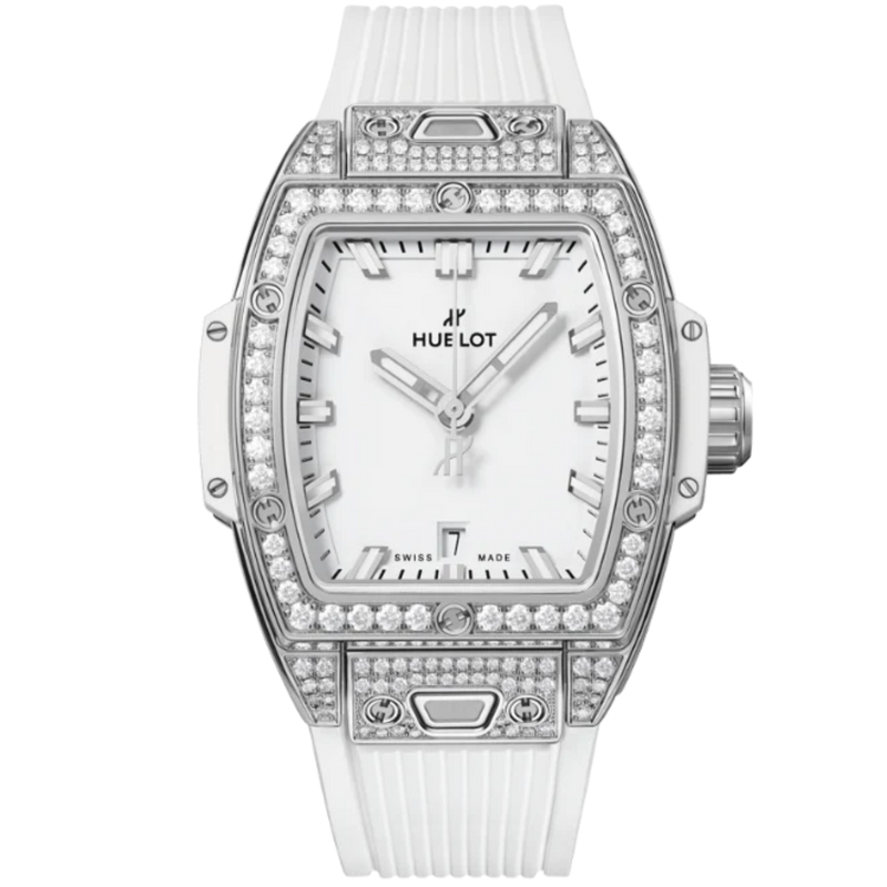 SPIRIT OF BIG BANG 32 MM STEEL WHITE PAVÉ - Hublot