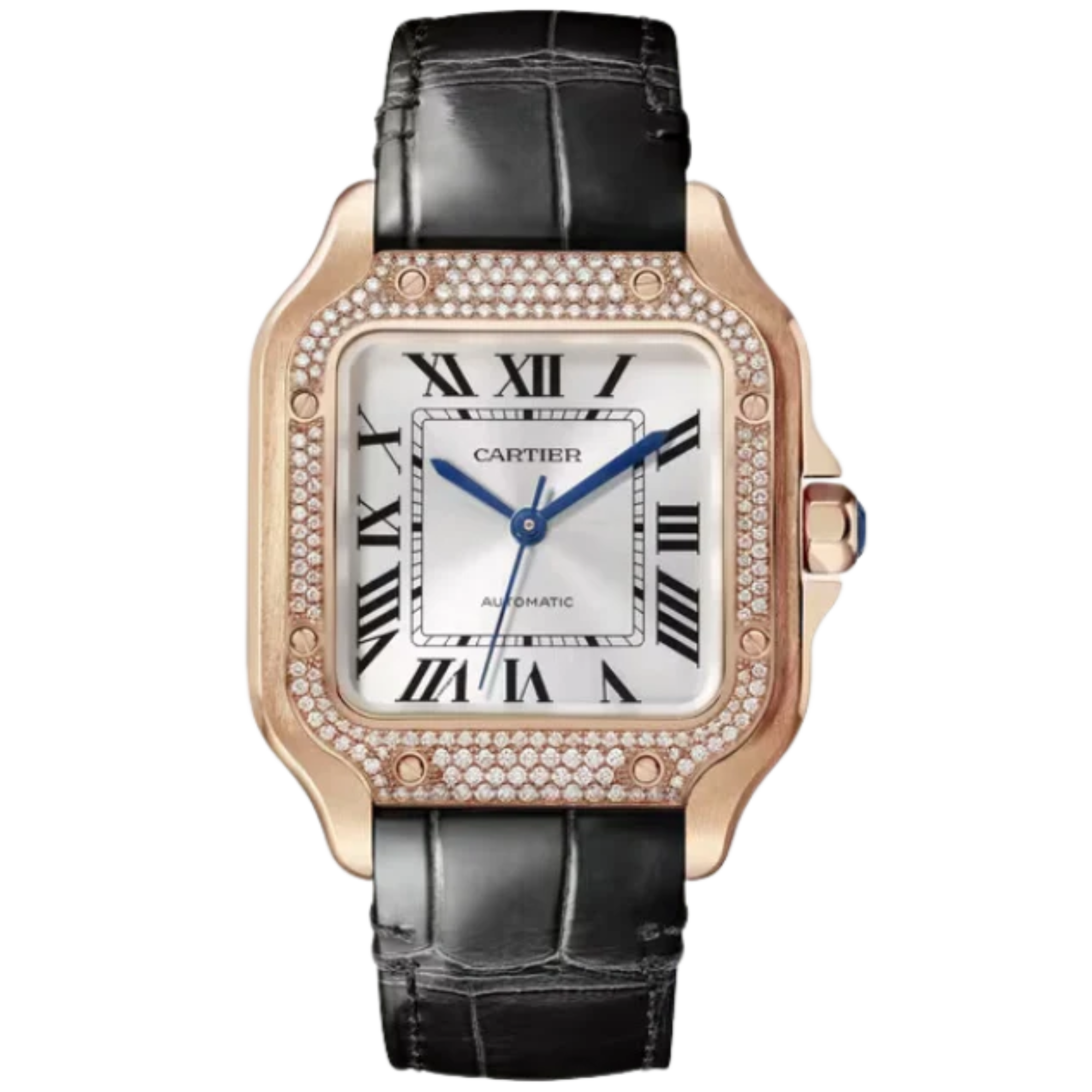 SANTOS 35 MM DE CARTIER WHITE 18K ROSE GOLD - Cartier