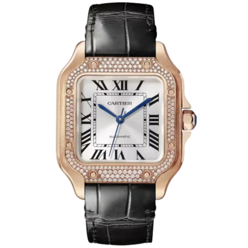 SANTOS 35 MM DE CARTIER WHITE 18K ROSE GOLD - Cartier