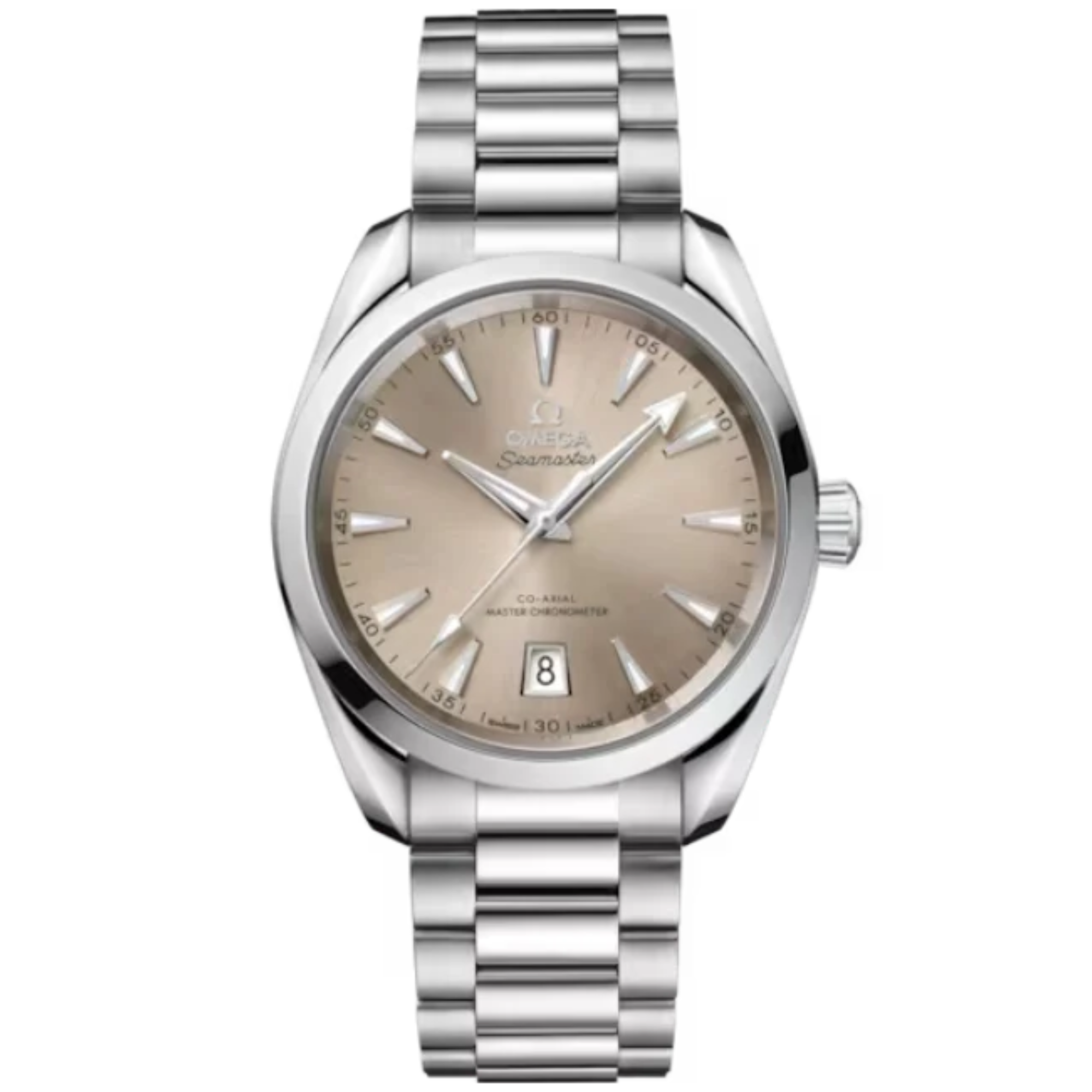 SEAMASTER AQUA TERRA SHADES 38 MM STAINLESS STEEL WITH SANDSTONE DIAL - Omega