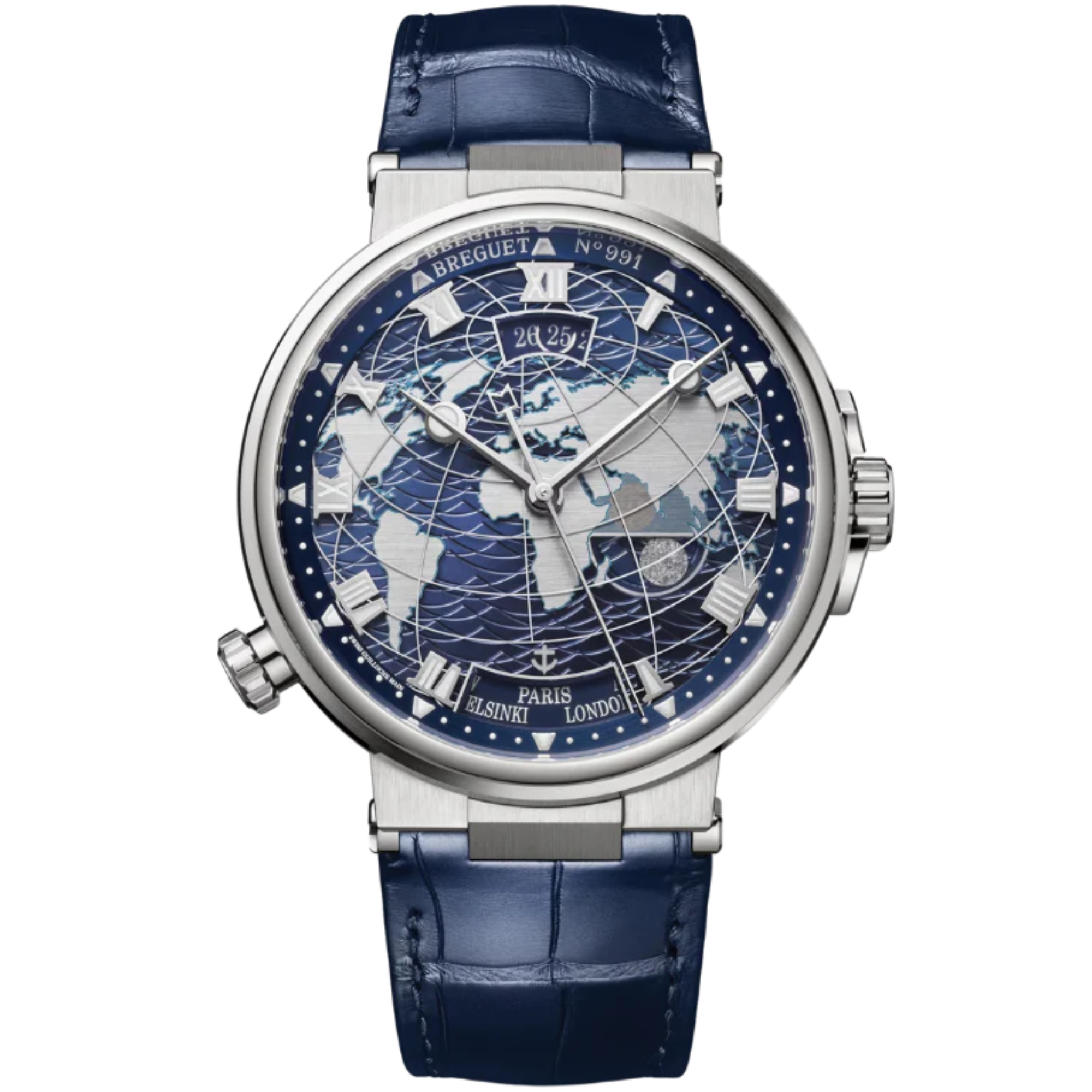MARINE HORA MUNDI 5557 44 MM WHITE GOLD WITH BLUE DIAL - Breguet