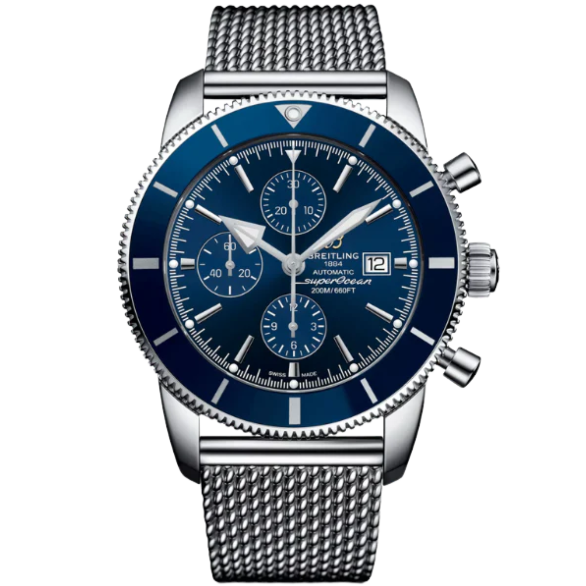 SUPEROCEAN HERITAGE CHRONOGRAPH 46 MM STAINLESS STEEL WITH BLUE DIAL - Breitling
