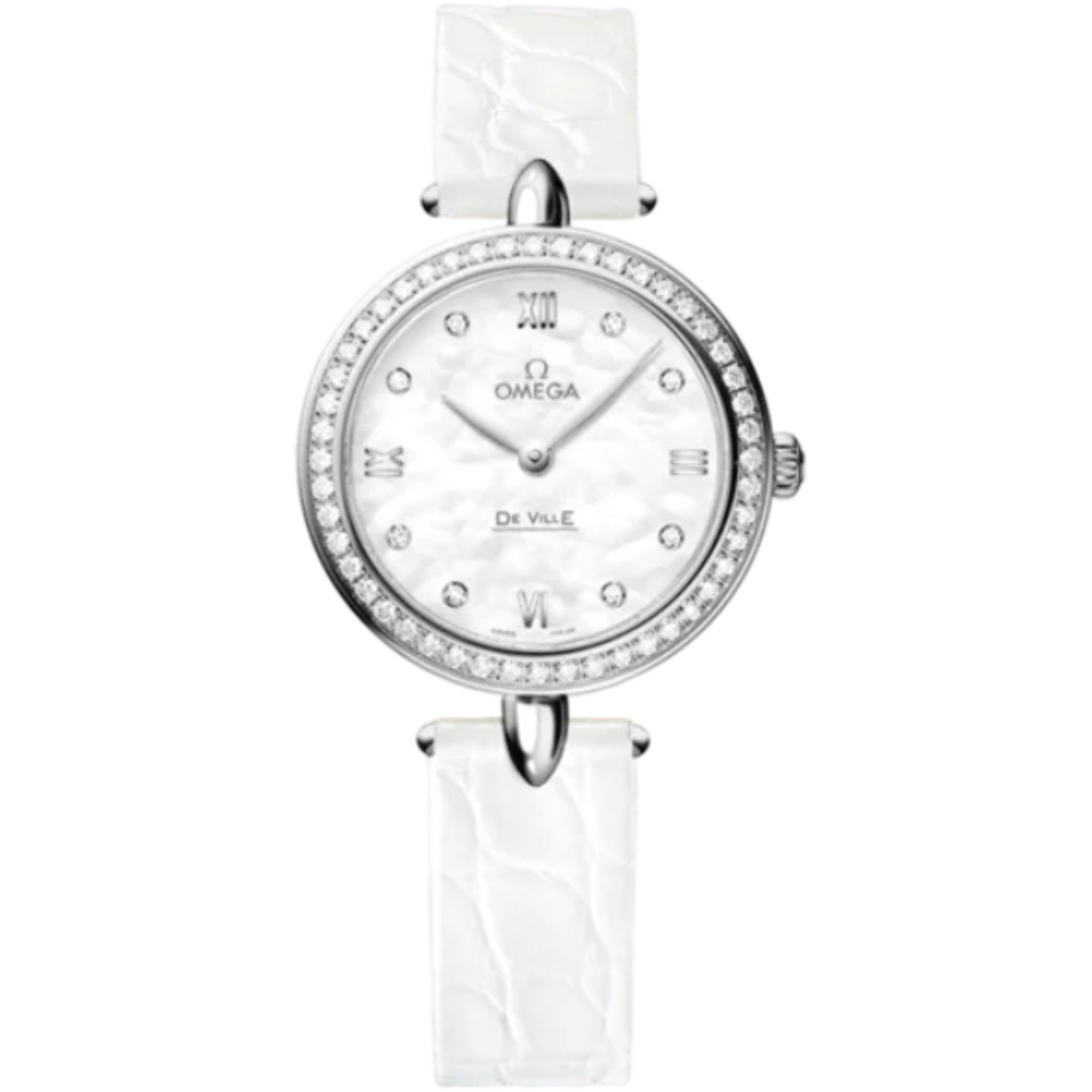 DE VILLE PRESTIGE DEWDROP 27 MM STAINLESS STEEL WITH MOTHER OF PEARL DIAL - Omega