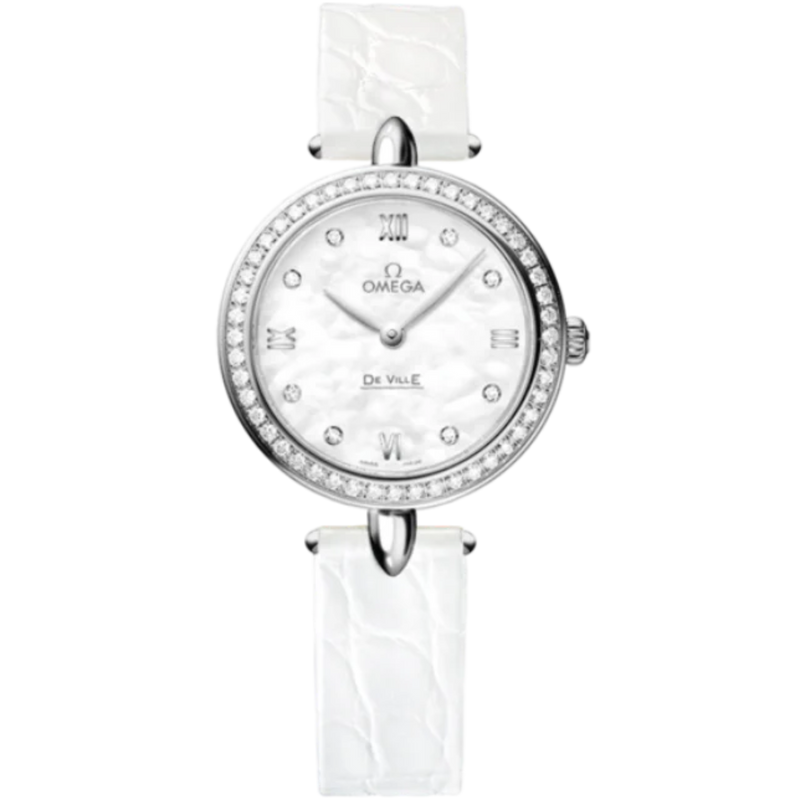 DE VILLE PRESTIGE DEWDROP 27 MM STAINLESS STEEL WITH MOTHER OF PEARL DIAL - Omega