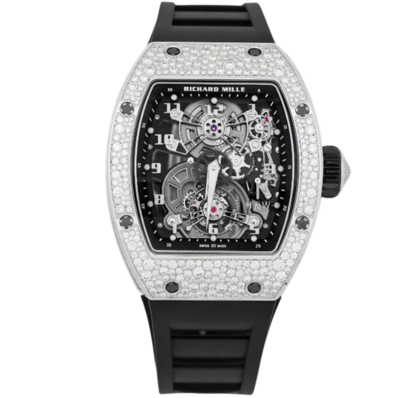 RM017 White Gold Snow Setting Tourbillon - Richard Mille