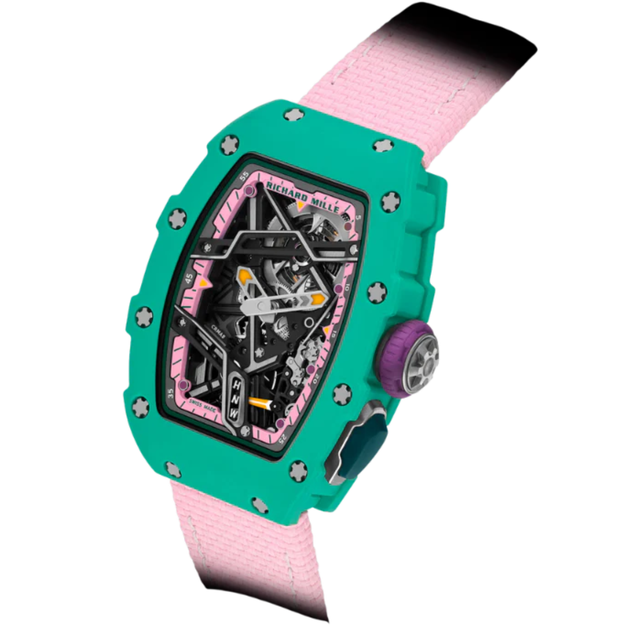 RM 07-04 Automatic Winding Sport Nafi Thiam Green Quartz TPT Velcro Strap Skeleton Dial Green Quartz TPT Case - Richard Mille