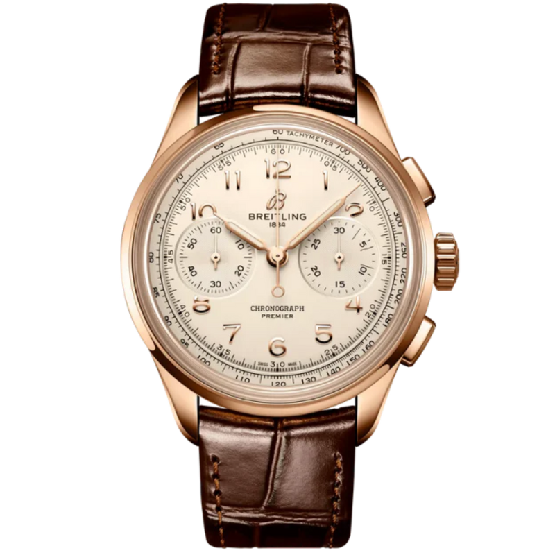 PREMIER B09 CHRONOGRAPH 40 MM 18K ROSE GOLD WITH CREAM DIAL - Breitling