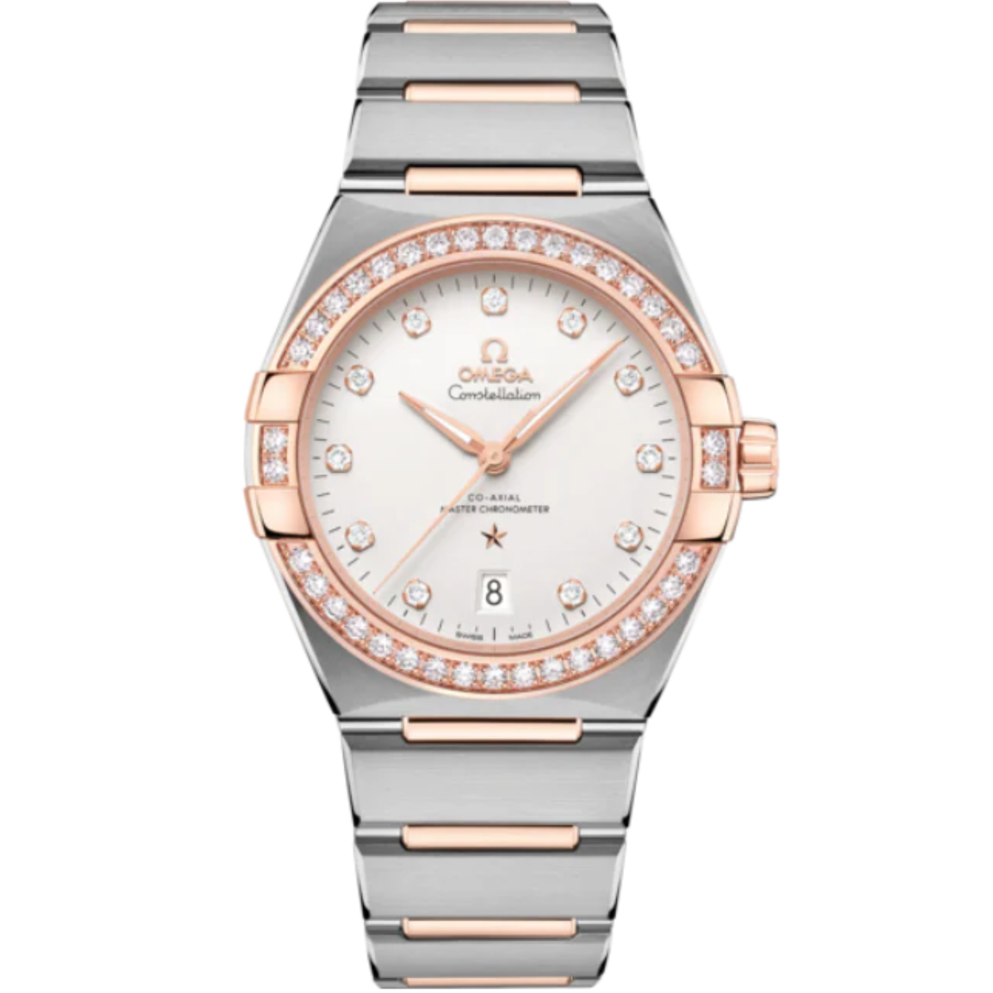 CONSTELLATION 39 MM STAINLESS STEEL - SEDNA™ GOLD WITH SILVER DIAL - Omega