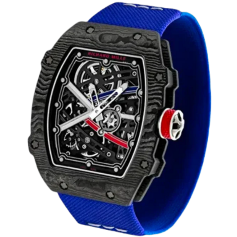RM 67-02 Sebastian Ogier Automatic Textile Blue Strap Carbon Case - Richard Mille