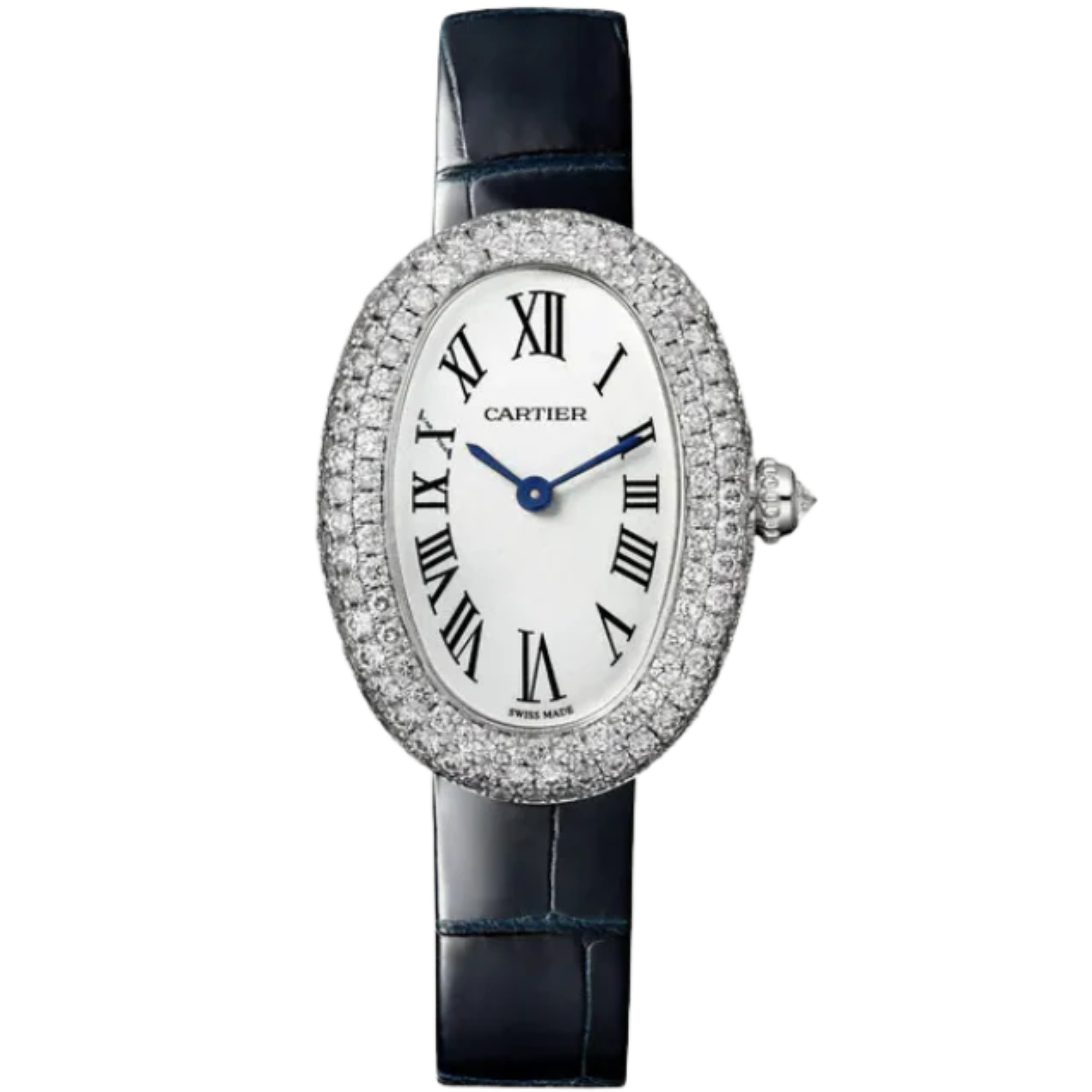 BAIGNOIRE DE CARTIER 32 MM 18K WHITE GOLD WITH SILVER DIAL - Cartier