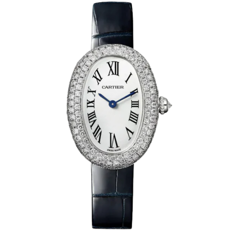 BAIGNOIRE DE CARTIER 32 MM 18K WHITE GOLD WITH SILVER DIAL - Cartier