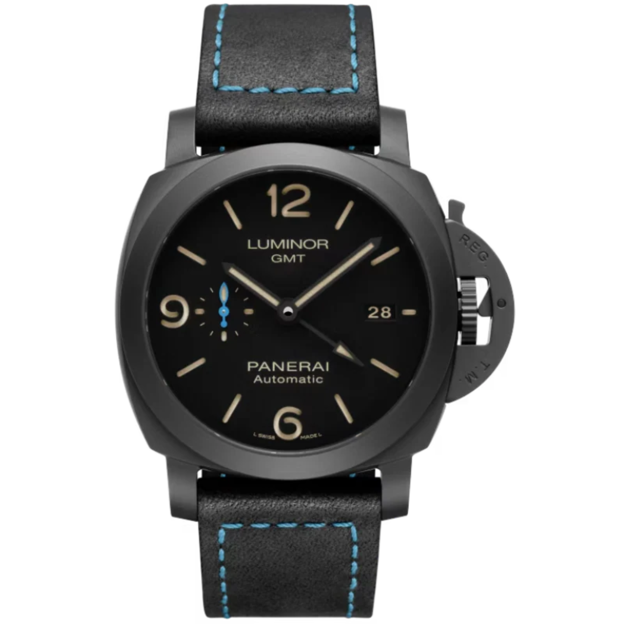 LUMINOR GMT PAM01441 44 MM CERAMIC WITH BLACK DIAL - Panerai