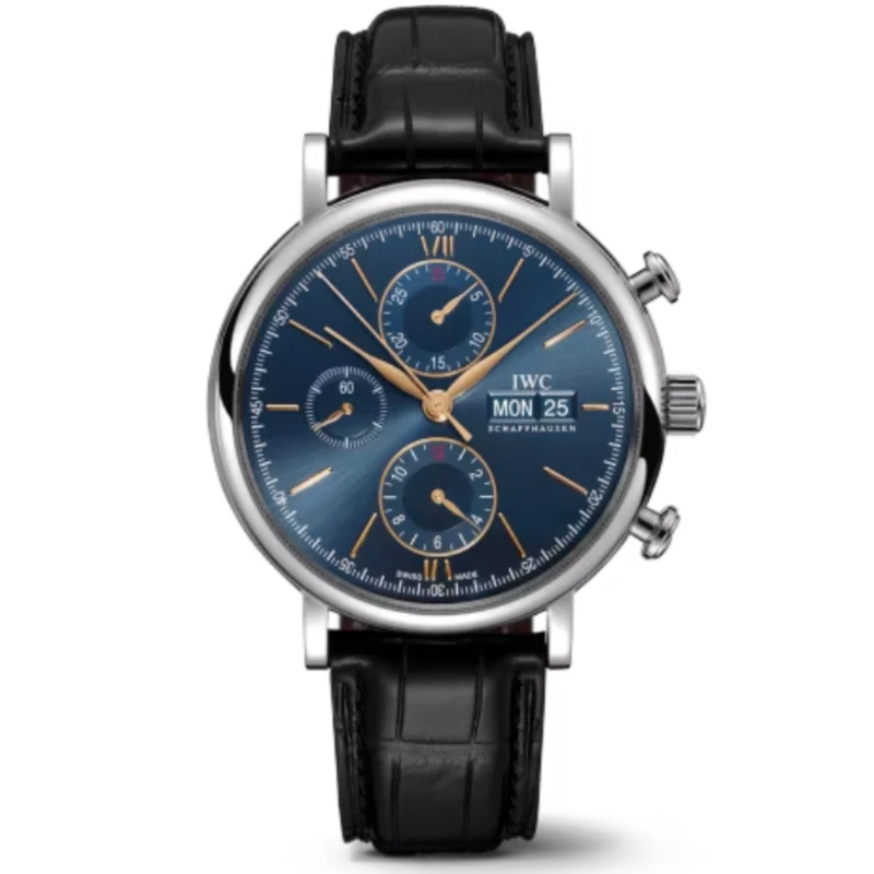 PORTOFINO CHRONOGRAPH 42 MM STAINLESS STEEL WITH BLUE DIAL - IWC