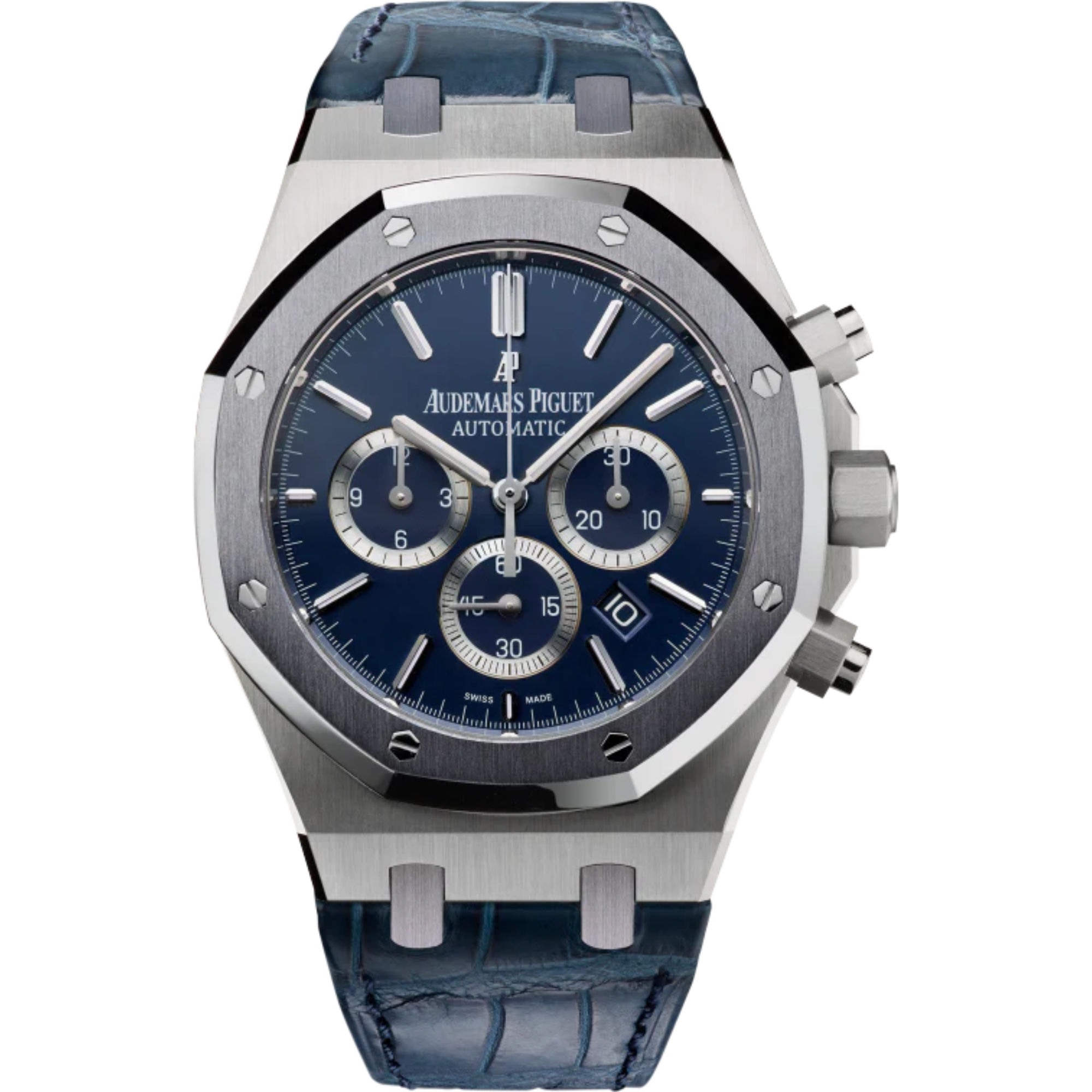 Royal Oak Leo Messi 41MM Blue Alligator Strap Satin-Brushed Blue Dial 950 Platinum Case Tantalum Bezel - Audemars Piguet
