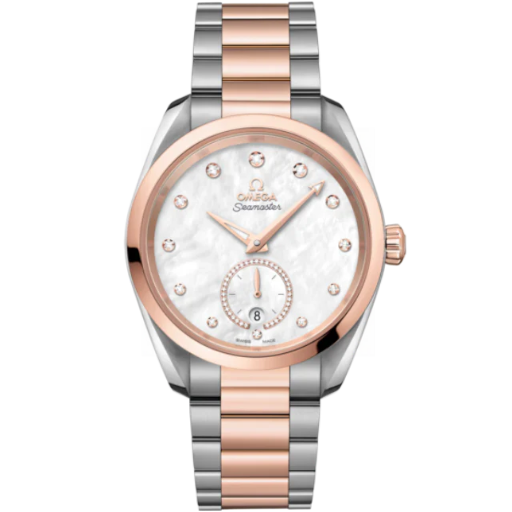 SEAMASTER AQUA TERRA 150M 38 MM STAINLESS STEEL - SEDNA™ GOLD WITH MOTHER OF PEARL DIAL - Omega